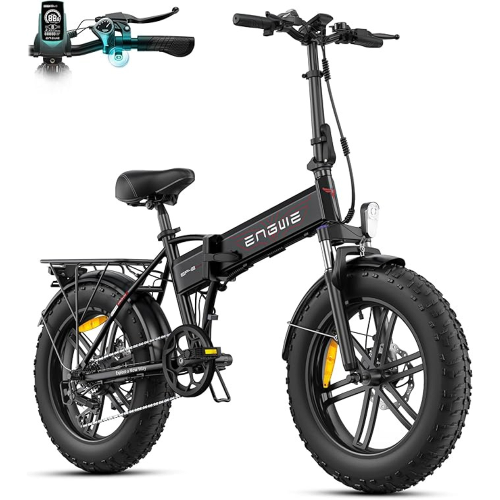 Falt Elektrofahrrad ENGWE EP-2 BOOST 48V Fat Tire schwarz weiss