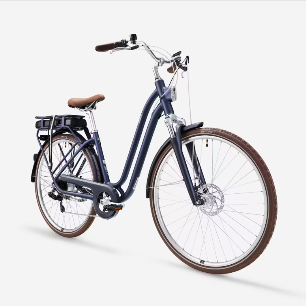 Elektrofahrrad Urban Elops 900 E Dunkelblau – Tiefeinsteiger